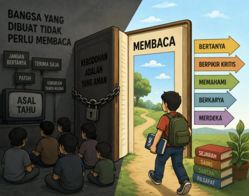 Bangsa yang Dibuat Tidak Perlu Membaca