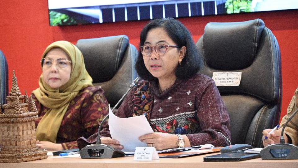Wakil Ketua Komisi X DPR RI My Esti Wijayati saat memimpin kunjungan kerja reses Komisi X di Ungaran, Kabupaten Semarang, Jawa Tengah, pada Senin, 23 Februari 2026. 