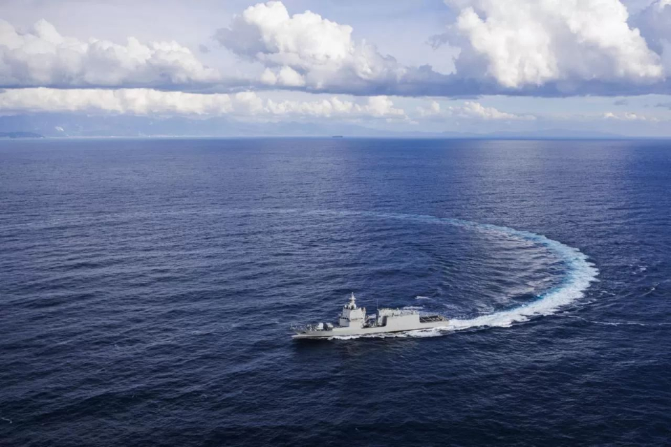 Kapal perang baru TNI AL, KRI Prabu Siliwangi-321, di Italia. Kapal tersebut resmi menjadi armada tempur TNI AL. 