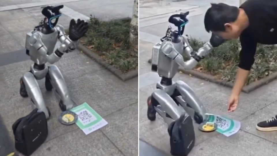 Robot Humanoid di China Ngemis untuk Biaya Isi Daya Baterai