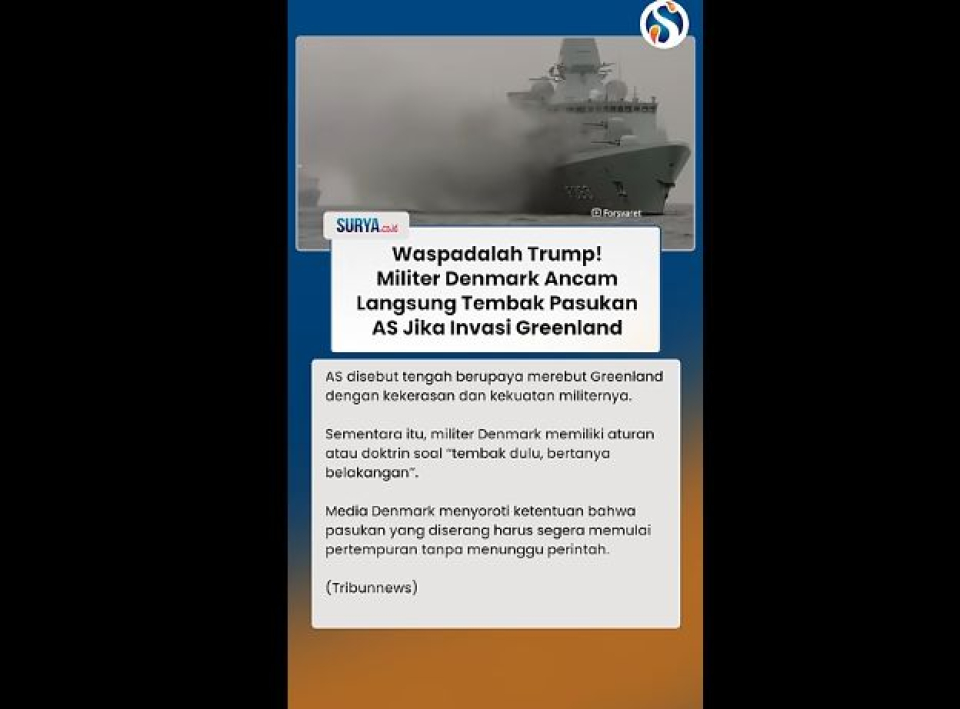 Trump Diultimatum! Denmark akan Langsung Tembak Pasukan AS jika Nekat Invasi Greenland