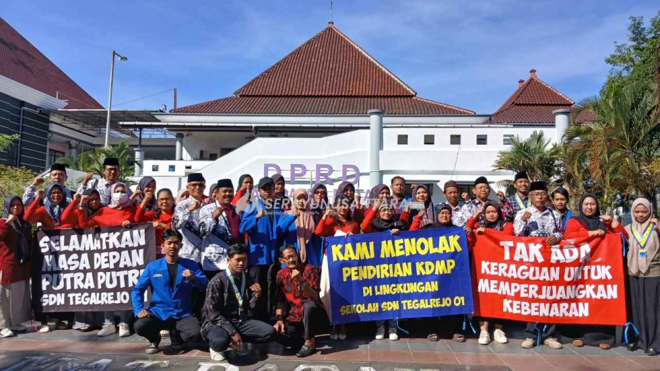 Dewan Pendidikan Kota Blitar Gelar Aksi Tolak Pembangunan KDMP di Lahan SDN Tegalrejo 1