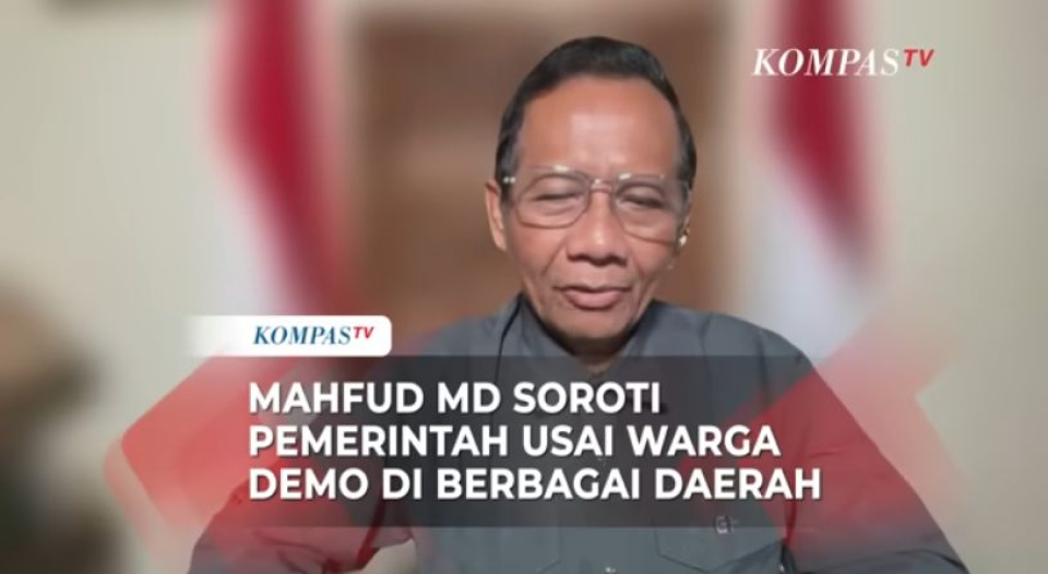 Mahfud MD Soroti Pemerintah Usai Warga Demo di Sejumlah Daerah