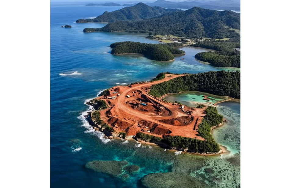 Gambar tambang di Kawasan Wisata Piaynemo Raja Ampat diduga buatan AI. 