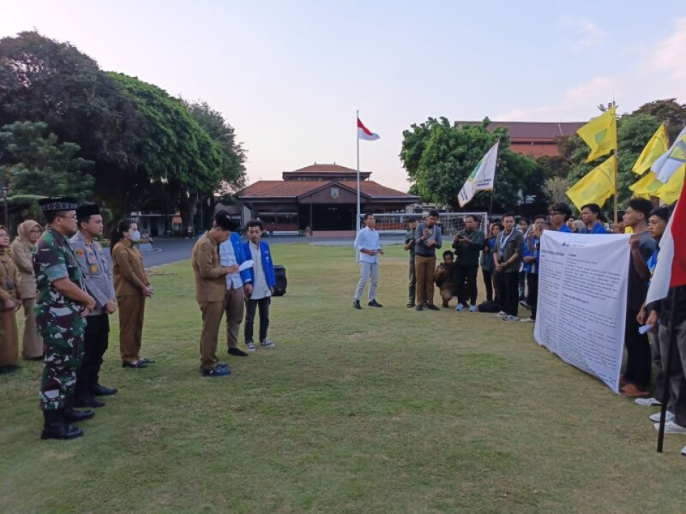 Empat Tuntutan PMII Kudus untuk Pemerintah Pusat, Disampaikan Lewat Doa, Sholawat dan Teater