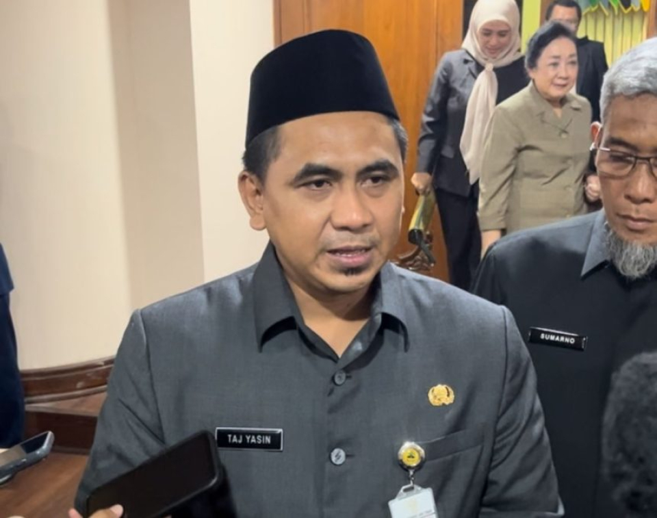 Wakil Gubernur Jawa Tengah, Taj Yasin Maimoen usai Rapat Paripurna di Gedung Berlian DPRD Jateng, Jumat (28/11/2025). 