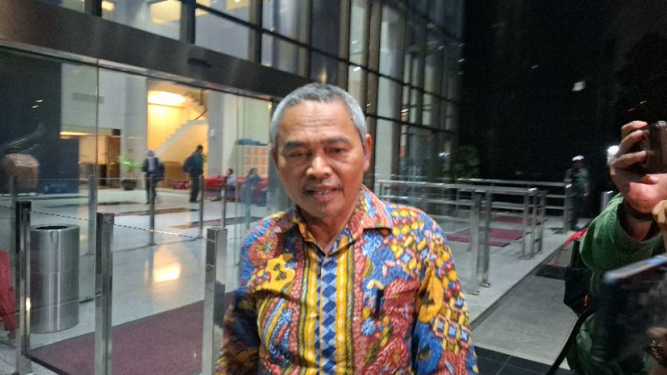 Eks Anggota DPR RI Fraksi NasDem, Satori di Gedung Merah Putih KPK, Jakarta Selatan, Selasa (18/2/2025) malam.(