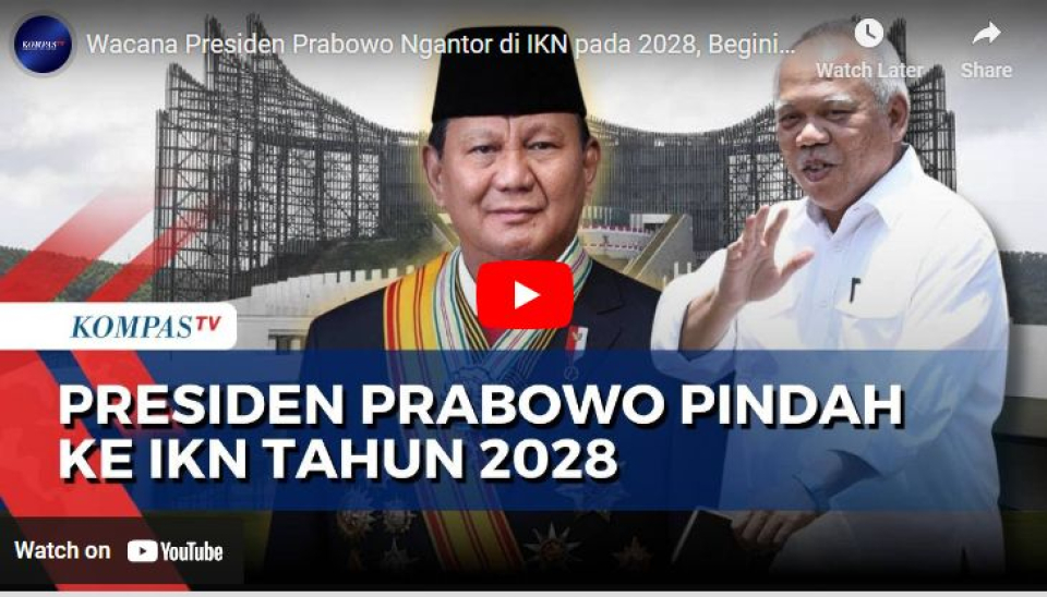 Wacana Presiden Prabowo Ngantor di IKN pada 2028, Begini Penjelasan OIKN Basuki
