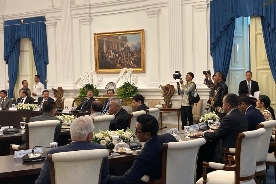 Sejumlah konglomerat Tanah Air terlihat ikut menghadiri pertemuan antara pengusaha dan filantropi Bill Gates dan Presiden Prabowo Subianto di Istana Kepresidenan, Jakarta, Rabu (7/5/2025)