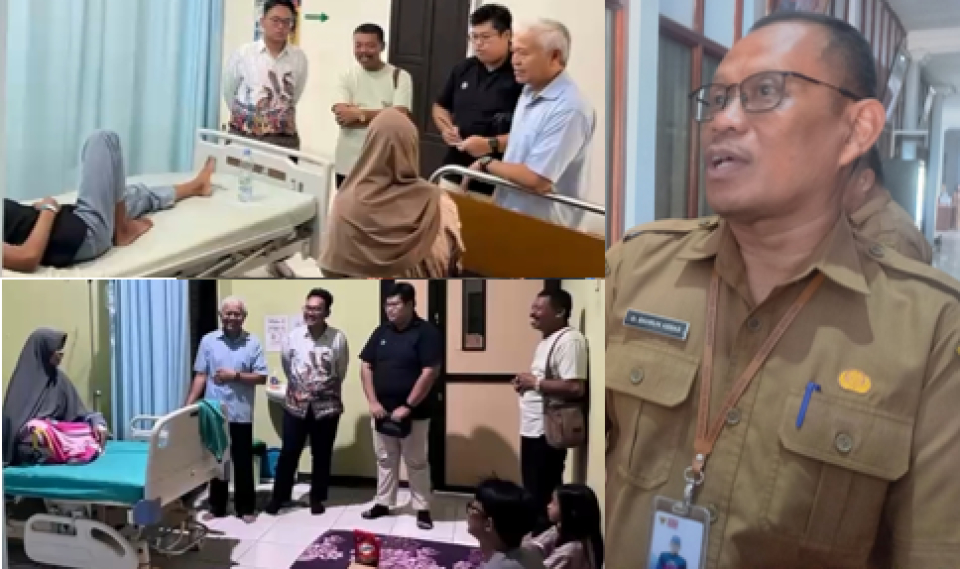 Perwakilan SPPG Seruyan Hilir, Yanuar, bersama pihak mitra dan yayasan mengunjungi RSUD Kuala Pembuang untuk menjenguk para siswa dan guru penerima manfaat Program MBG yang masih menjalani perawatan usai insiden dugaan keracunan, Minggu (2/8).inset Plh Sekretaris Daerah Kabupaten Seruyan Bahrun Abbas. foto tabengan/iskandar zulkarnain