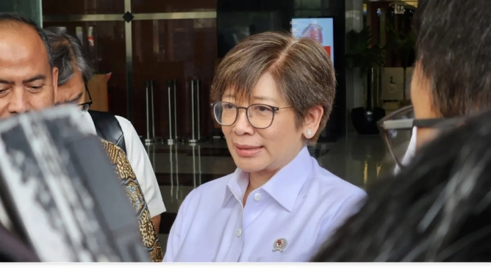 Wakil Kepala BGN Agustina Arumsari menyambangi Gedung Merah Putih KPK, Jakarta, Selasa (7/7). (Muhammad Ridwan/JawaPos.com)