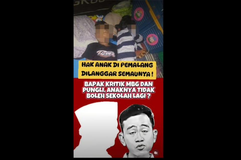 Bapak Kritik MBG dan Pungli, Anaknya Tak Boleh Sekolah Lagi