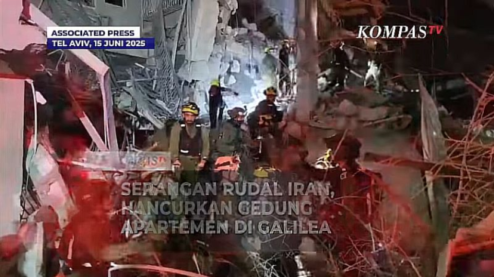 Serangan Rudal Iran, Hancurkan Gedung Apartemen di Galilea 4 Orang Tewas